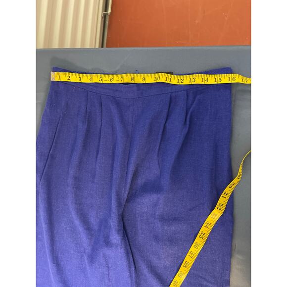 Citi Dress Linen Blend Casual Pants with Zipper in the Back Blue/ Purple Size 12 - Picture 8 of 12